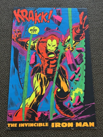 Rare! 1971 Iron Man Black Light Poster