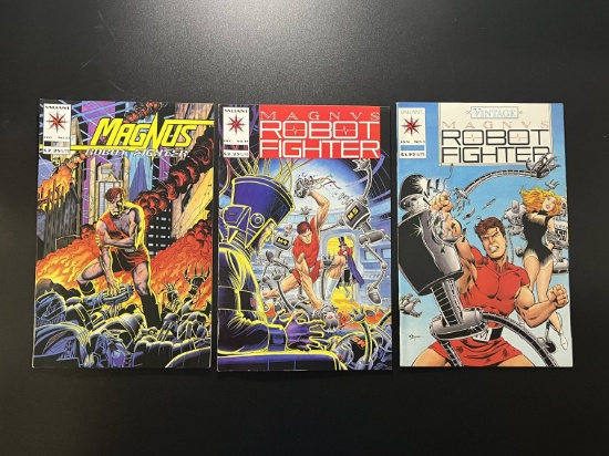 3 Valiant Comics MAGNUS ROBOT FIGHTER #19, #21 and Vintage #1