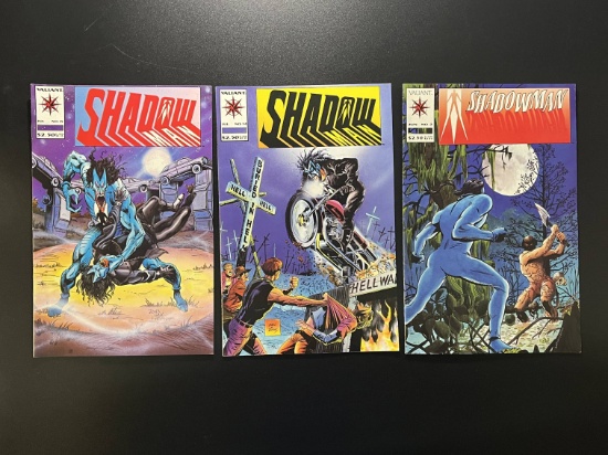 3 Shadowman Comics Valiant #2, #14, and #15