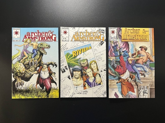 3 Archer and Armstrong Comics Valiant #4-#6 Run of 3 Comics