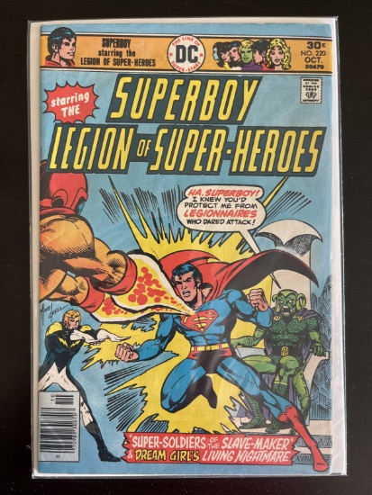 Superboy Comic #220 DC 1976 Bronze Age Legion of Super-Heroes