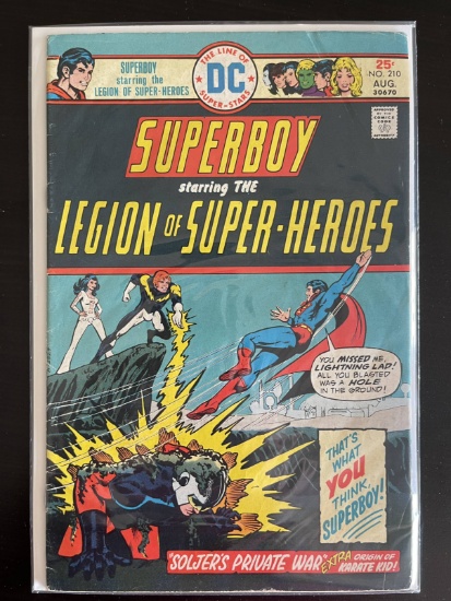 Superboy Comic #210 DC 1975 Bronze Age Legion of Super-Heroes