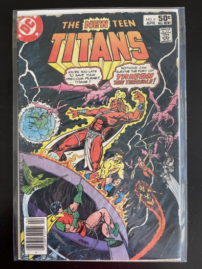 The New Teen Titans Comic #6 DC 1981 Bronze Age Key 1st cover Appearance of Trigon