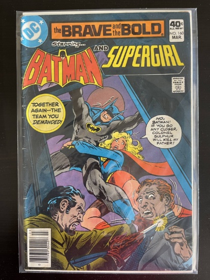the Brave and the Bold Comic #160 DC 1980 Bronze Age Batman and Supergirl