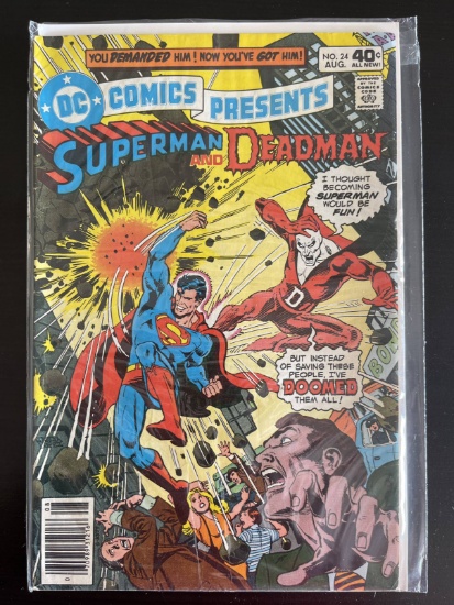 DC Comics Presents Superman and Deadman Comic #24 DC 1980 Bronze Age