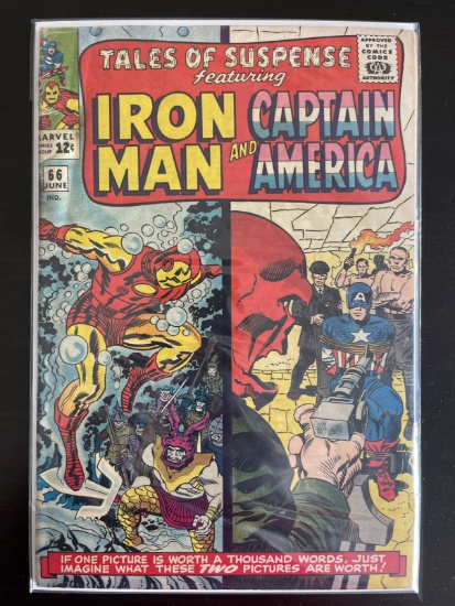 Tales of Suspense Comic #66 Marvel 1965 Silver Age Iron Man and Captain America Key 1st Appearance o