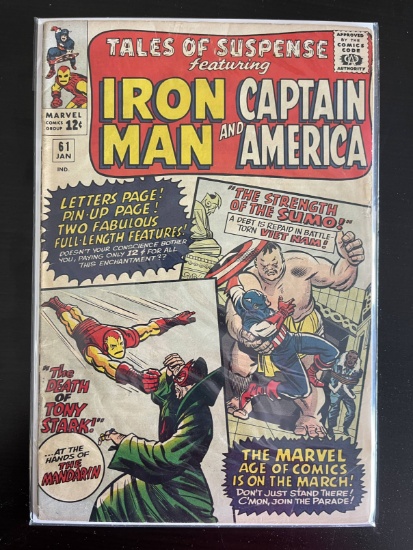 Tales of Suspense Comic #61 Marvel 1965 Silver Age Iron Man and Captain America