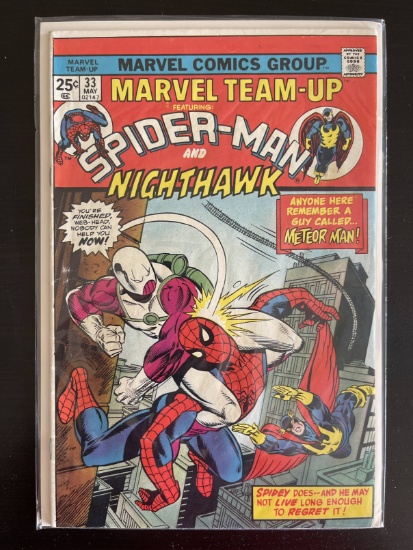Marvel Team-Up #33 Spider-man and Nighthawk 1975 Bronze Age 25 Cents