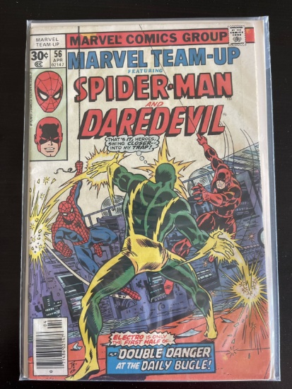 Marvel Team Up #56 Spider-man and Daredevil 1977 Bronze Age 30 Cents Electro