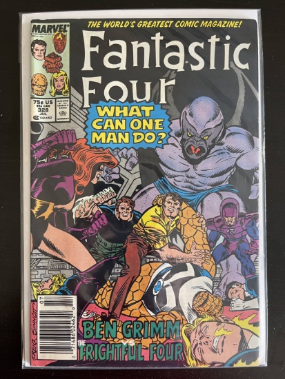 Fantastic Four Comic #328 Marvel 1989 Copper Age Ben Grimm