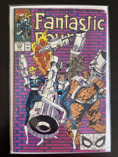 Fantastic Four Comic #343 Marvel 1990 Copper Age Nukebusters