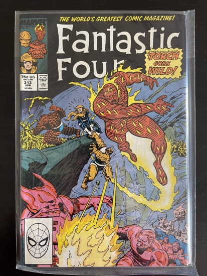 Fantastic Four Comic #313 Marvel 1988 Copper Age Torch Goes Wild