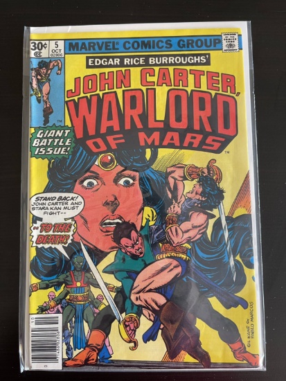John Carter, Warlord of Mars Comic #5 Marvel 1977 Bronze Age