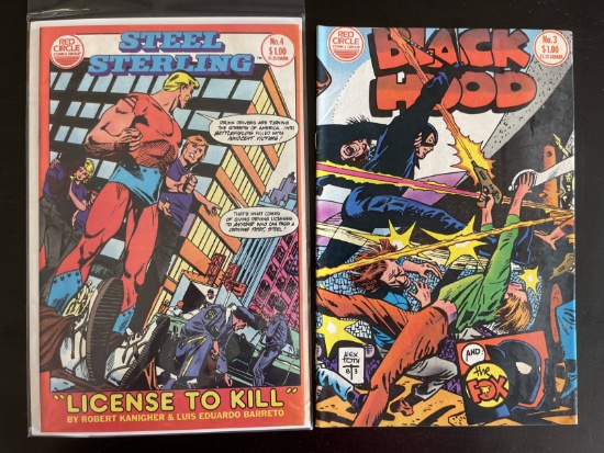 Steel Sterling Comic #4 and Red Hood Comic #3 Red Circle 1983 Bronze Age Reprints of Classic Comics