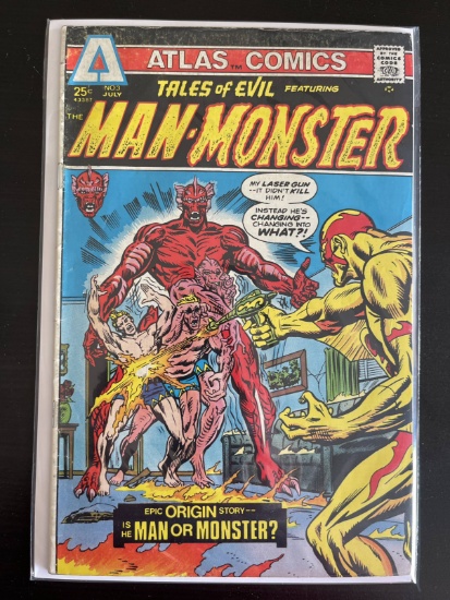 Tales of Evil Comics #3 Atlas Comics 1975 Bronze Age Key 1st Appearance Man-Monster