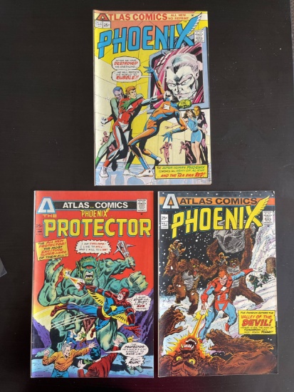 Phoenix Comics #2-4 Atlas Comics 1975 Bronze Age Modeled After Ironman Martin Goodman