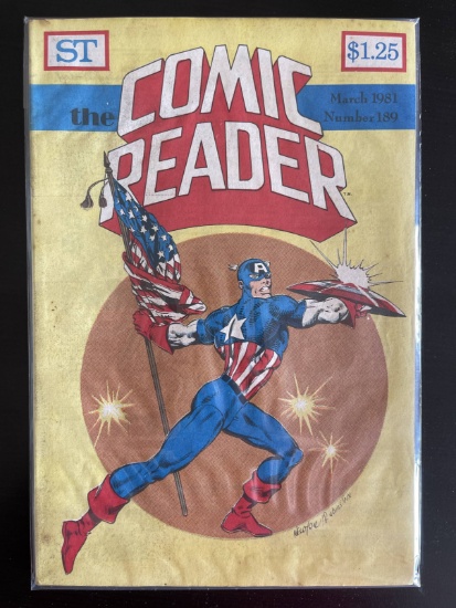 Comic Reader #189 Street Enterprises 1981 Bronze Age Captain America Bucky