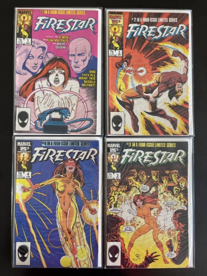 Complete Mini Series Firestar Comics #1-4 Marvel 1986 Copper Age X-Men New Mutants White Queen