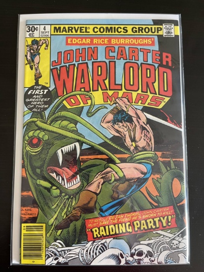 John Carter, Warlord of Mars Comic #4 Marvel 1977 Bronze Age