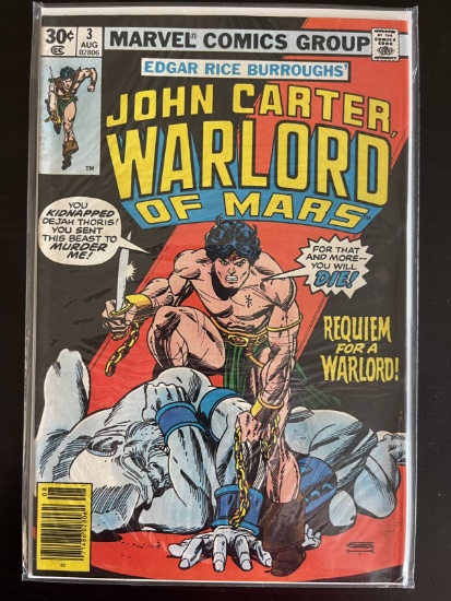 John Carter, Warlord of Mars Comic #3 Marvel 1977 Bronze Age