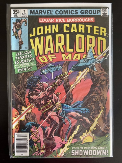 John Carter, Warlord of Mars Comic #7 Marvel 1977 Bronze Age