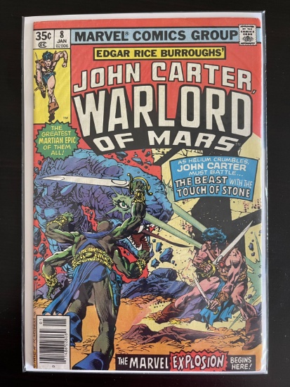 John Carter, Warlord of Mars Comic #8 Marvel 1978 Bronze Age
