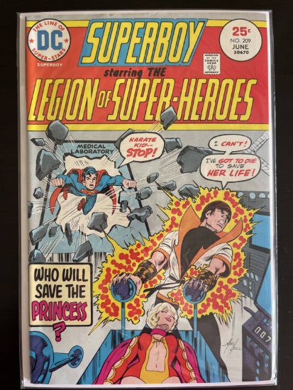 Superboy Comic #209 DC 1975 Bronze Age Legion of Super-Heroes