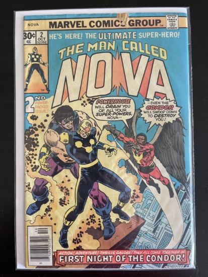 Nova Comic #2 Marvel 1976 Bronze Age Key 1st Appearance of Powerhouse and Condor