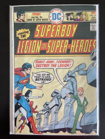 Superboy Comic #214 DC 1976 Bronze Age Legion of Super-Heroes