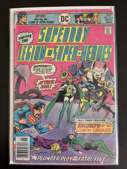 Superboy Comic #219 DC 1976 Bronze Age Legion of Super-Heroes