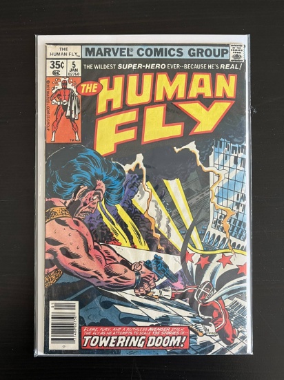 Human Fly Comic #5 Marvel 35 Cents Bronze Age 1977 Towering Doom