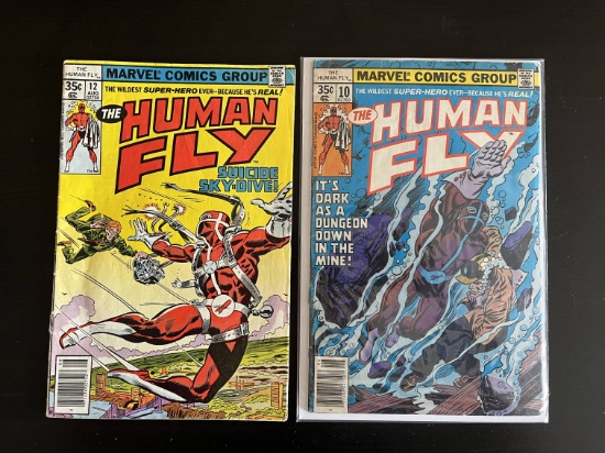 2 Issues of The Human Fly Comics #10 & #12 35 Cents Marvel 1978 Bronze Age