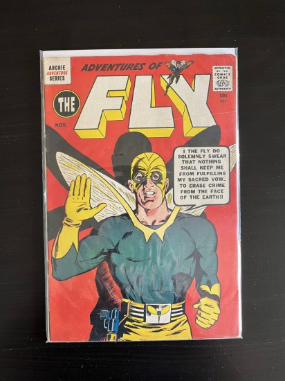 Adventures of the FLY Comic #3 Golden Age 1959 Archie Adventure Series 10 Cents