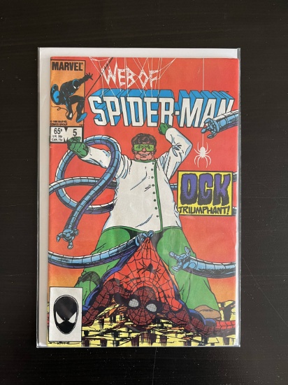 Web of Spider-Man Comic #5 Marvel 1985 Bronze Age 65 Cents Doc Ock