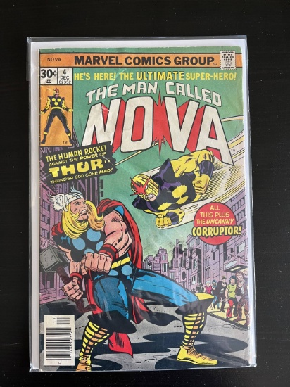 Man Called NOVA Comics #4 Marvel 1976 Bronze Age 30 Cents Key 1sy Appearance & Origin of Corruptor
