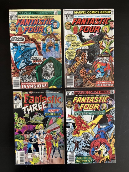 4 Issues of Fantastic Four Comic #188, #198, #207 & #382 Bronze Age Comics Marvel