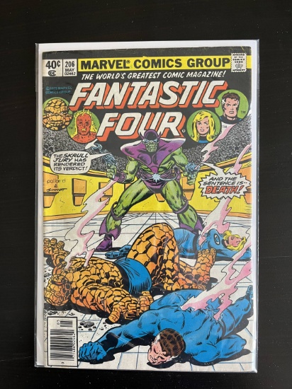 Fantastic Four Comic #206 Marvel 40 Cents 1979 Bronze Age Key 1st Appearance of Empress RKill