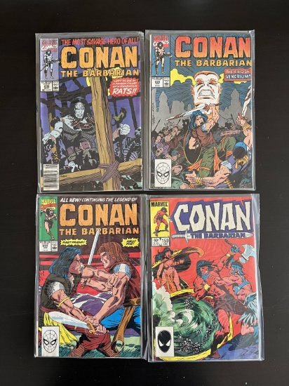 4 Issues of Conan the Barbarian Comic #159, #233, #235-236 Marvel 1984 Bronze Age