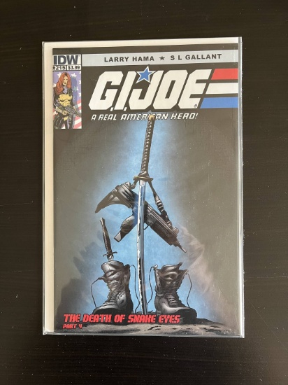 GI Joe Comic #215 IDW Larry Hama Original Cover Death of Snake Eyes