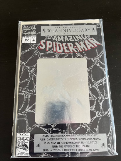 Amazing Spider-Man Comic #365 Marvel Key 30th Anniversary of Spider-Man Hologram Cover