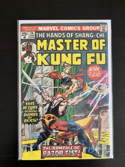 Master of Kung Fu Comic #29 Marvel 1975 Bronze Age Key 1st Appearance of Razor-Fist 25 Cents