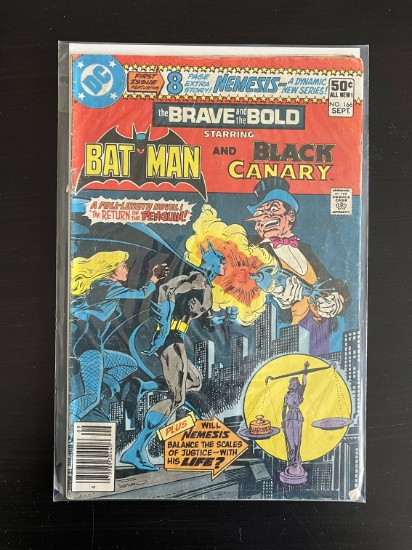 Brave and the Bold Comic #166 DC 50 Cents Batman Black Canary 1980 Bronze Age Key 1st Appearance Nem