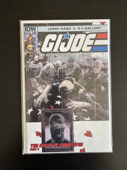 GI Joe Comic #215 IDW Larry Hama Variant Cover Death of Snake Eyes