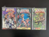 3 Issue of Ka-Zar The Savage Comics #13-#15 Marvel 75 Cents 1982 Bronze Age