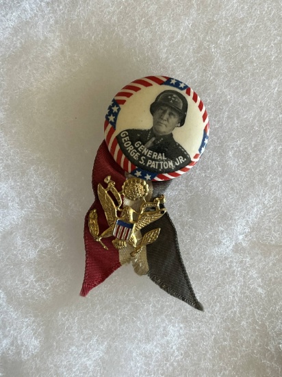 Scarce WWII George S. Patton Pin/Button