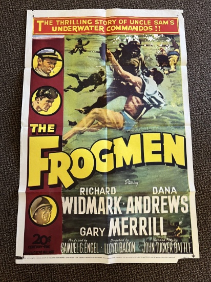 1961R "The Frogman" 1-Sheet Movie Poster