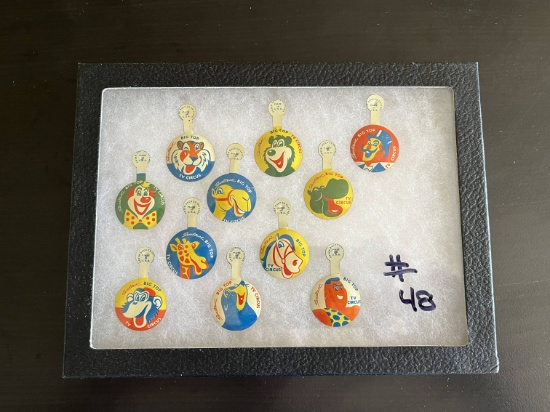 1956 Sealtest Big Top TV Circus Buttons
