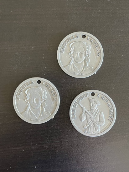(3) Disney Johnny Tremain Coins
