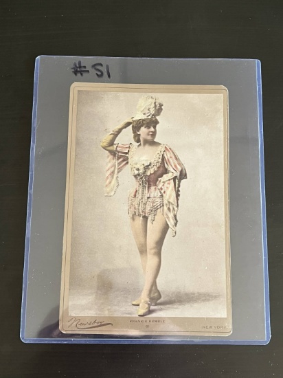 Newsboy 1890's Lg. Color Cabinet Card