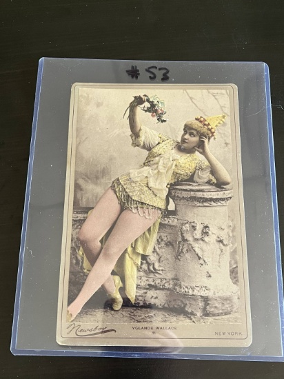 Newsboy 1890's Lg. Color Cabinet Card